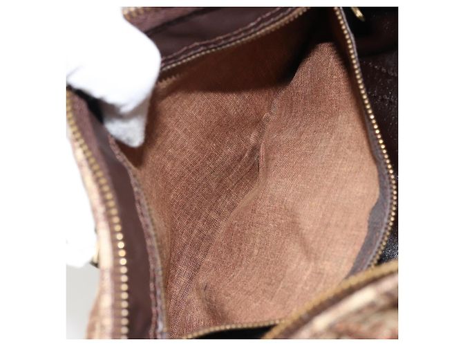 Borsa Boston in tela Trotter Christian Dior marrone oro Auth bs34246 D'oro - vista 12