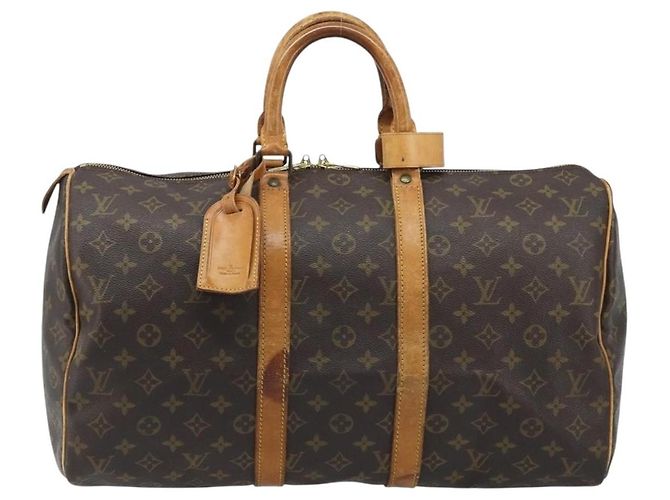 LOUIS VUITTON Borsa Boston Monogram Keepall 45 M41428 LV Auth 171950 Monogramma - vista 13