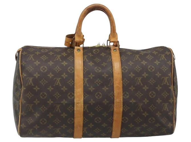 LOUIS VUITTON Borsa Boston Monogram Keepall 45 M41428 LV Auth 171950 Monogramma - vista 2