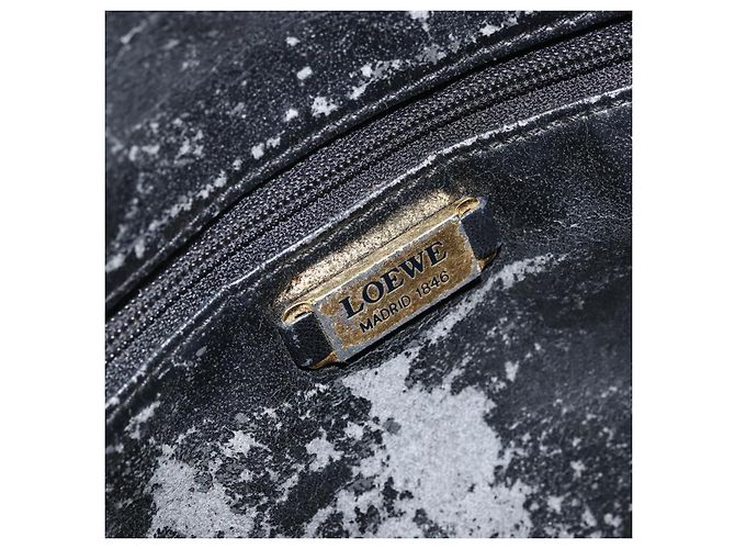 LOEWE Borsa a Spalla Anagram Pelle Marrone Auth 166780 - vista 11