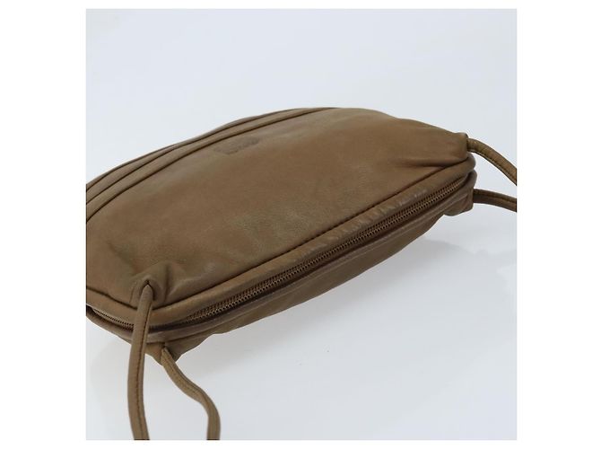 LOEWE Borsa a Spalla Anagram Pelle Marrone Auth 166780 - vista 6