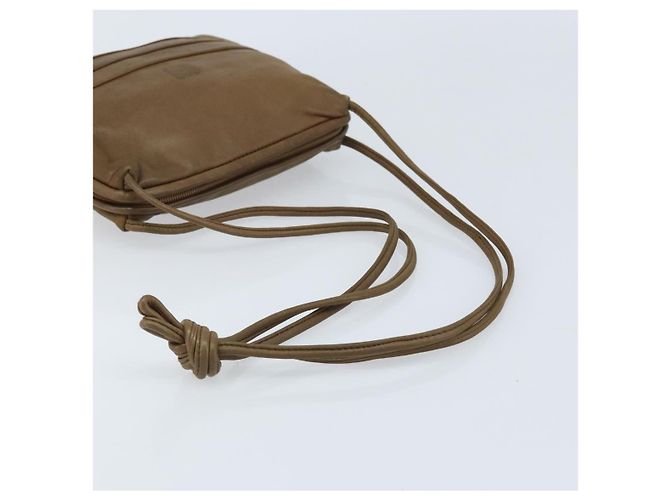 LOEWE Borsa a Spalla Anagram Pelle Marrone Auth 166780 - vista 7