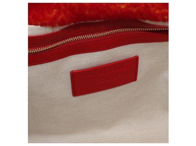 LOEWE - Studio Ghibli Castello Errante di Howl Clutch Flamenco XL Rosso Auth 167173SM - vista 19