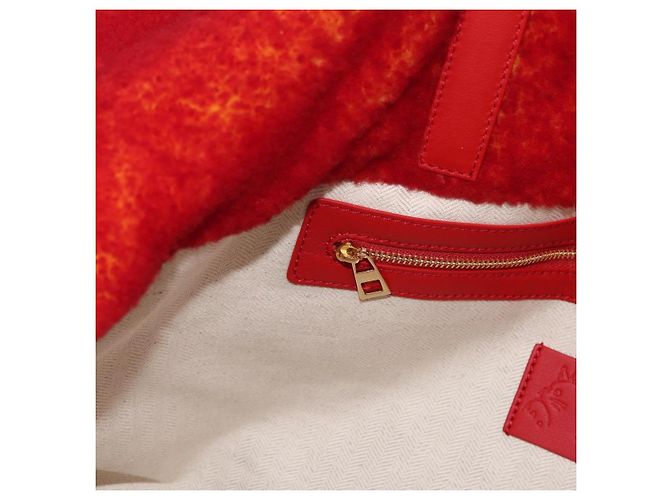LOEWE - Studio Ghibli Castello Errante di Howl Clutch Flamenco XL Rosso Auth 167173SM - vista 22
