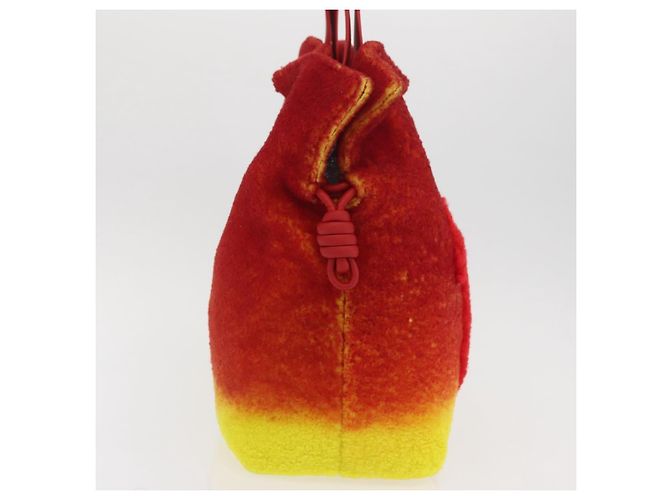 LOEWE - Studio Ghibli Castello Errante di Howl Clutch Flamenco XL Rosso Auth 167173SM - vista 4