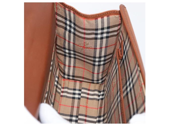 Borsa a mano Burberry in pelle 2 vie marrone argento autentica mr2205 - vista 19