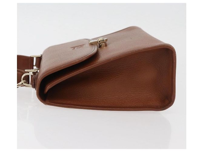 Borsa a mano Burberry in pelle 2 vie marrone argento autentica mr2205 - vista 4