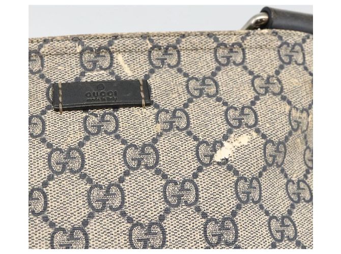 Gucci Borsa a Spalla GG Supreme in PVC Blu Navy Argento 201538 Auth bs34231 - vista 10