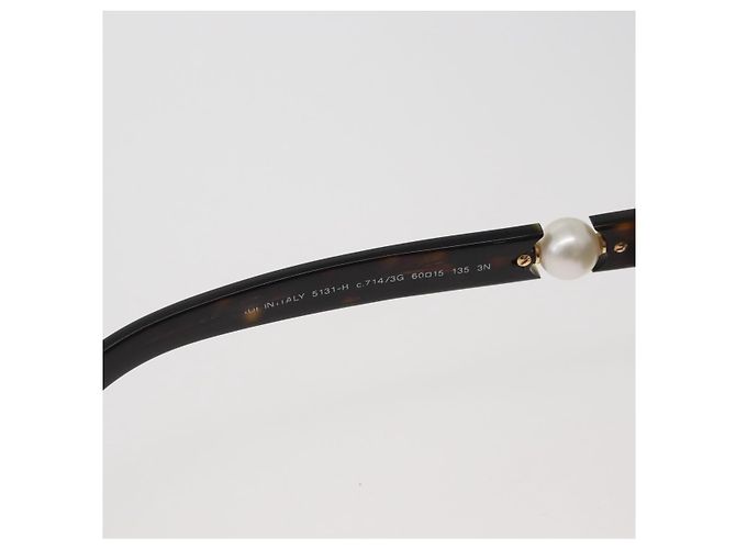 Occhiali da sole CHANEL tartaruga plastica marrone CC Auth 162588 - vista 11