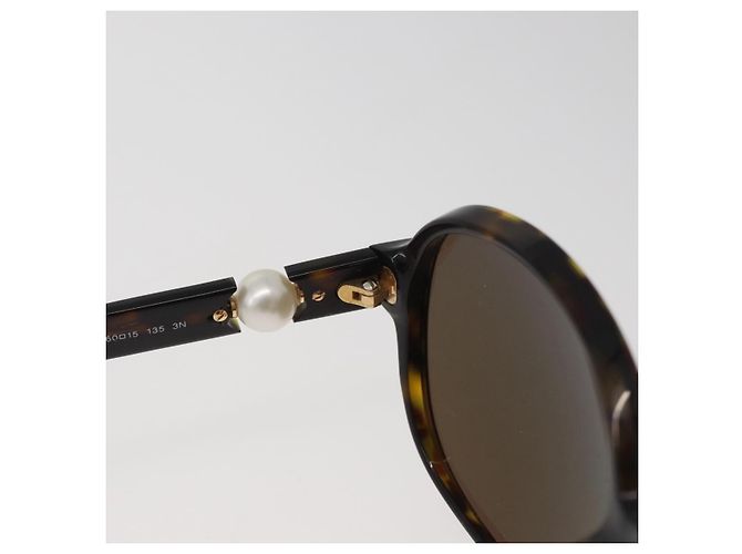 Occhiali da sole CHANEL tartaruga plastica marrone CC Auth 162588 - vista 15