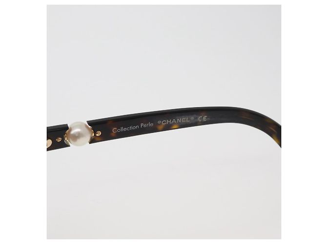 Occhiali da sole CHANEL tartaruga plastica marrone CC Auth 162588 - vista 16