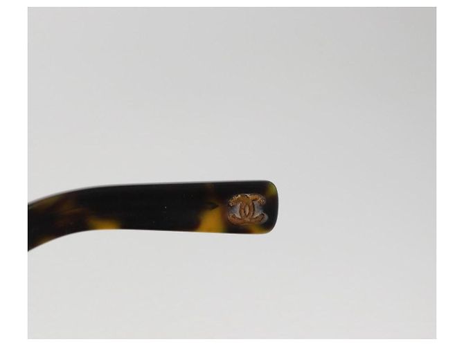 Occhiali da sole CHANEL tartaruga plastica marrone CC Auth 162588 - vista 9