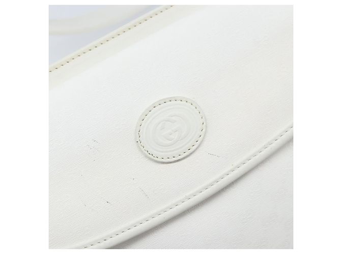 Gucci Borsa a Spalla Micro GG Supreme PVC Bianco Oro 007 115 0114 Auth AMZ052 D'oro - vista 18