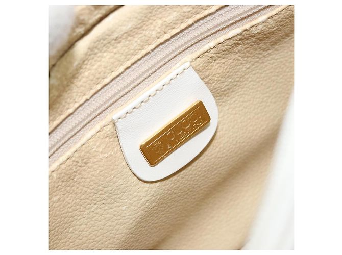 Gucci Borsa a Spalla Micro GG Supreme PVC Bianco Oro 007 115 0114 Auth AMZ052 D'oro - vista 19