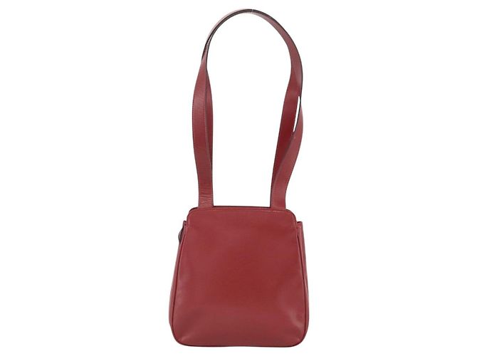 Céline Borsa Tote Circle in pelle oro bordeaux Auth SW2245A D'oro Bordò - vista 2
