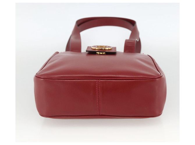 Céline Borsa Tote Circle in pelle oro bordeaux Auth SW2245A D'oro Bordò - vista 5