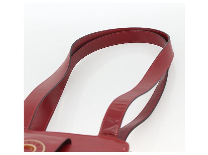 Céline Borsa Tote Circle in pelle oro bordeaux Auth SW2245A D'oro Bordò - vista 8