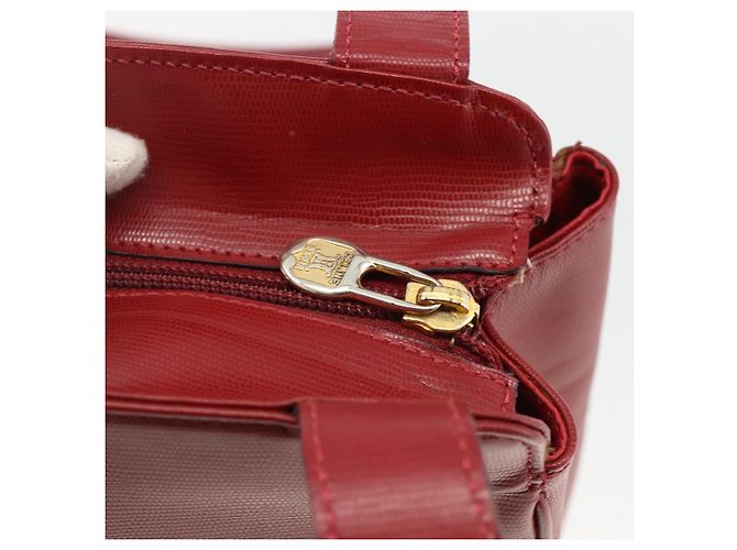 Céline Borsa Tote Circle in pelle oro bordeaux Auth SW2245A D'oro Bordò - vista 9