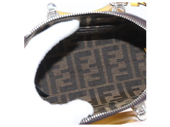Borsa Dragonite in tela Zucca FENDI x FRGMT x POKMON 2way Nera Auth 167166SM Marrone Nero - vista 10