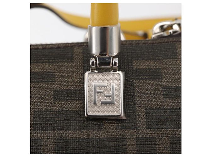 Borsa Dragonite in tela Zucca FENDI x FRGMT x POKMON 2way Nera Auth 167166SM Marrone Nero - vista 19