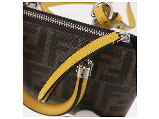 Borsa Dragonite in tela Zucca FENDI x FRGMT x POKMON 2way Nera Auth 167166SM Marrone Nero - vista 20