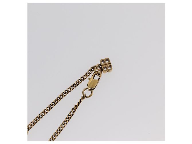 Collar BALENCIAGA de metal dorado Auth am11164V - vista 17