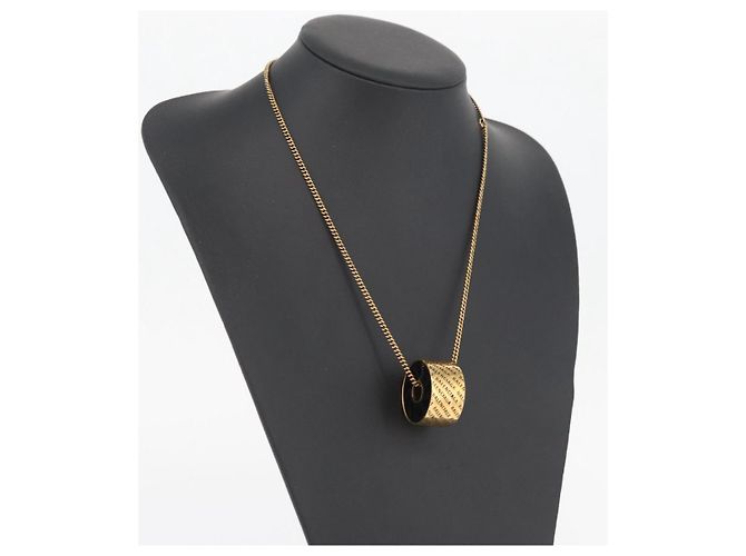 Collar BALENCIAGA de metal dorado Auth am11164V - vista 22