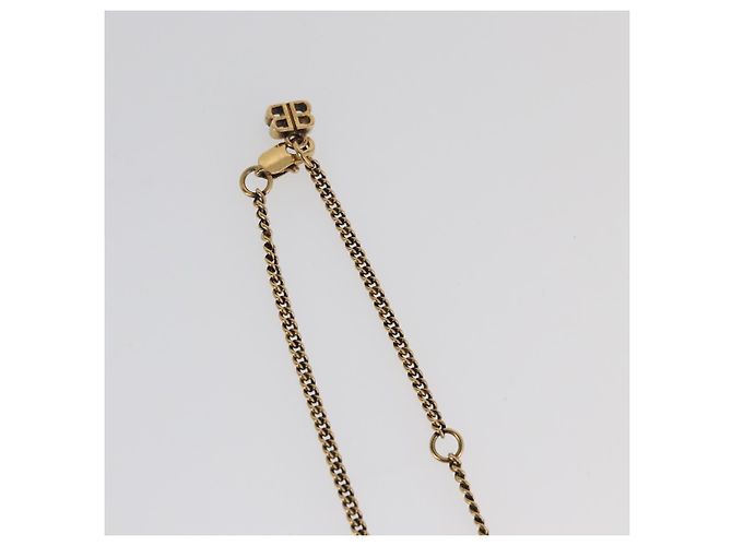 Collar BALENCIAGA de metal dorado Auth am11164V - vista 7