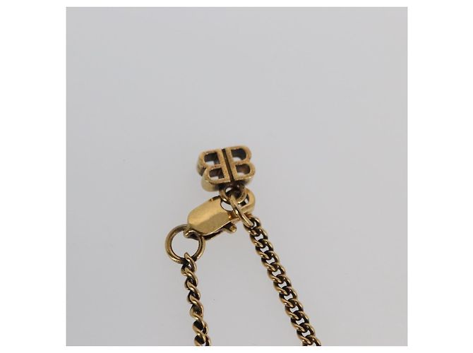 Collar BALENCIAGA de metal dorado Auth am11164V - vista 8