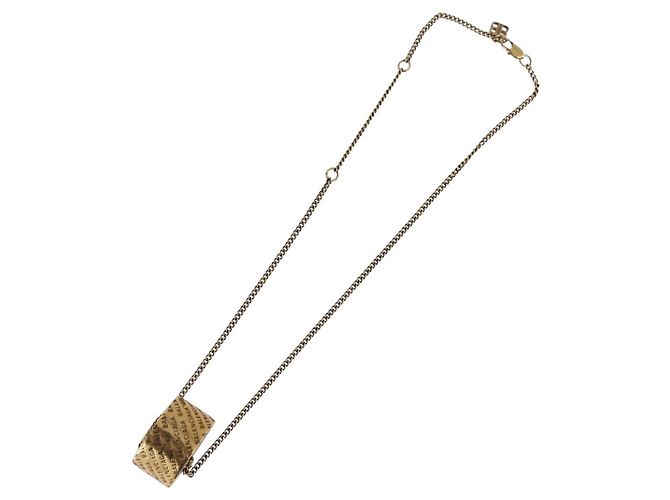 Collar BALENCIAGA de metal dorado Auth am11164V - vista 9