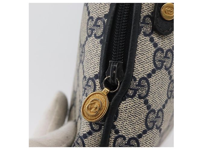 Gucci Borsa a Spalla GG Supreme in PVC Navy Gold 007 58 0093 Auth SW2206 D'oro Blu navy - vista 10