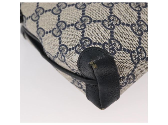 Gucci Borsa a Spalla GG Supreme in PVC Navy Gold 007 58 0093 Auth SW2206 D'oro Blu navy - vista 15