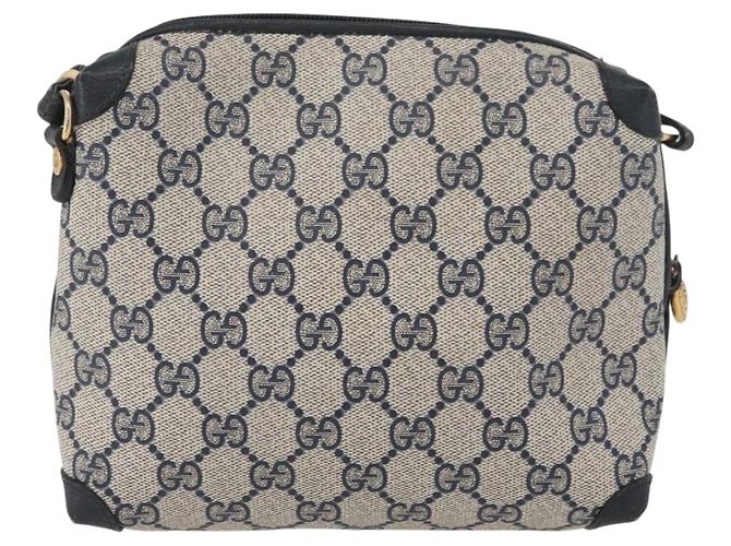Gucci Borsa a Spalla GG Supreme in PVC Navy Gold 007 58 0093 Auth SW2206 D'oro Blu navy - vista 2