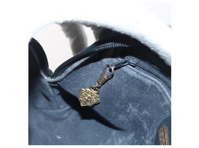 Gucci Borsa a Spalla GG Supreme in PVC Navy Gold 007 58 0093 Auth SW2206 D'oro Blu navy - vista 20
