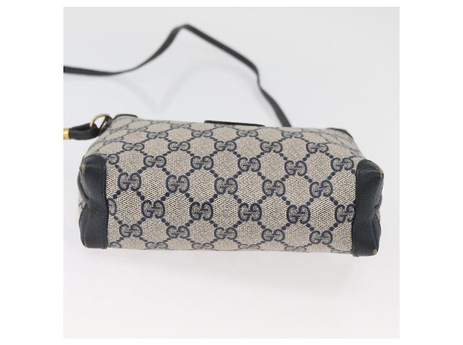 Gucci Borsa a Spalla GG Supreme in PVC Navy Gold 007 58 0093 Auth SW2206 D'oro Blu navy - vista 5