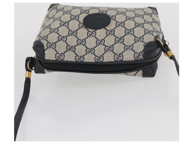 Gucci Borsa a Spalla GG Supreme in PVC Navy Gold 007 58 0093 Auth SW2206 D'oro Blu navy - vista 6
