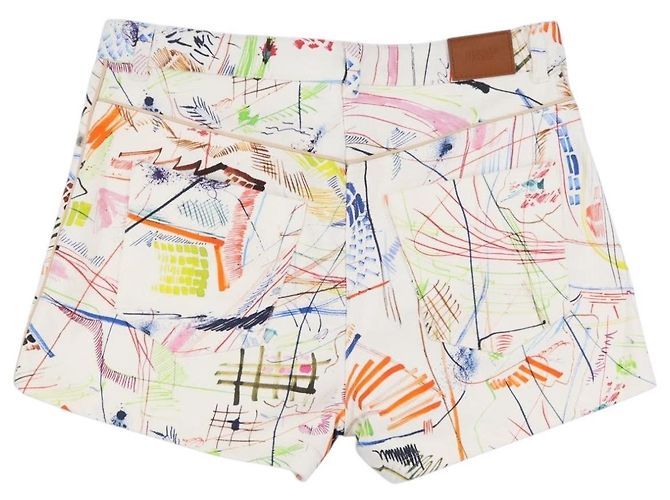 Hermès HERMES Short Pants 36 Multicolor Silver Auth YKZ632M Silvery Multiple colors - view 2