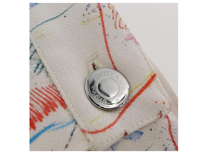 Hermès HERMES Short Pants 36 Multicolor Silver Auth YKZ632M Silvery Multiple colors - view 3