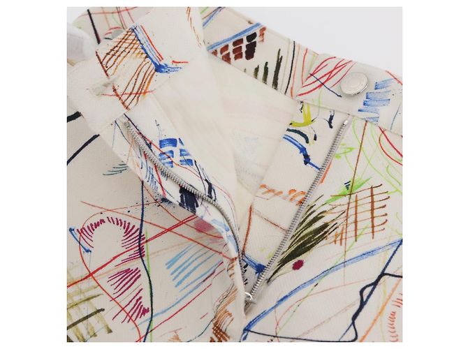 Hermès HERMES Short Pants 36 Multicolor Silver Auth YKZ632M Silvery Multiple colors - view 5