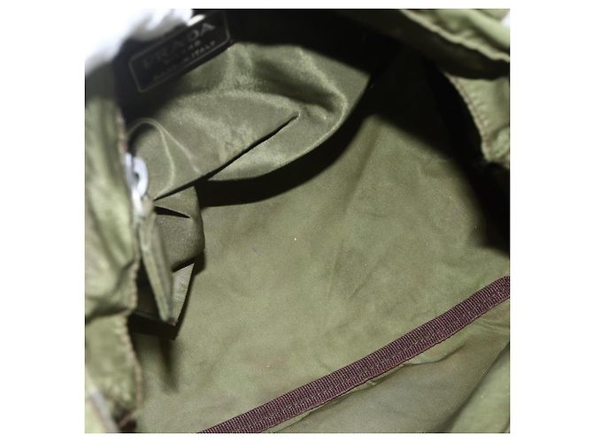 Borsa a Spalla PRADA in Nylon Verde Argento Autentica bs34328 - vista 11