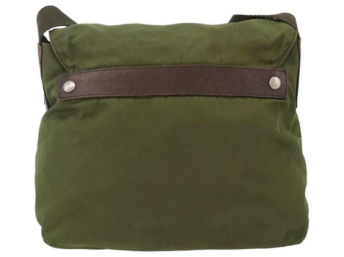 Borsa a Spalla PRADA in Nylon Verde Argento Autentica bs34328 - vista 2