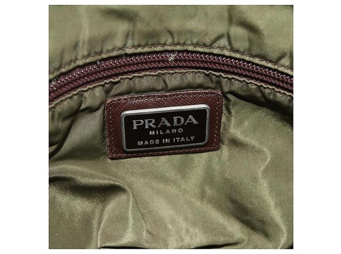 Borsa a Spalla PRADA in Nylon Verde Argento Autentica bs34328 - vista 20