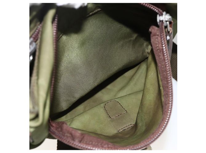 Borsa a Spalla PRADA in Nylon Verde Argento Autentica bs34328 - vista 25