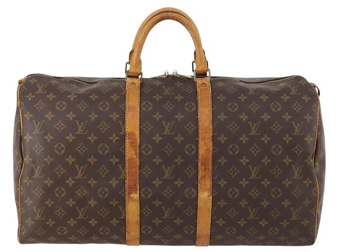 LOUIS VUITTON Borsa Boston Monogram Keepall 55 M41424 LV Auth 172324 Monogramma - vista 13