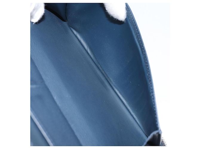 Portafoglio Verticale in Pelle Taurillon Clemence LOUIS VUITTON M58823 Auth bs34331 Blu navy - vista 11