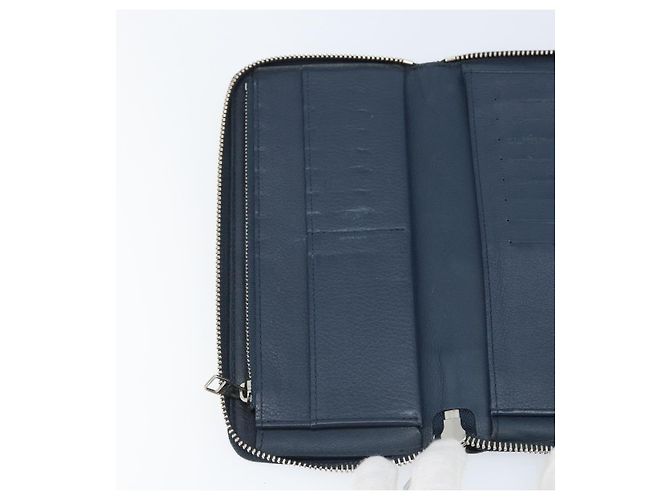 Portafoglio Verticale in Pelle Taurillon Clemence LOUIS VUITTON M58823 Auth bs34331 Blu navy - vista 18