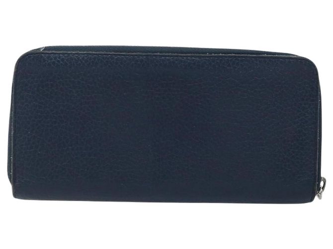 Portafoglio Verticale in Pelle Taurillon Clemence LOUIS VUITTON M58823 Auth bs34331 Blu navy - vista 2