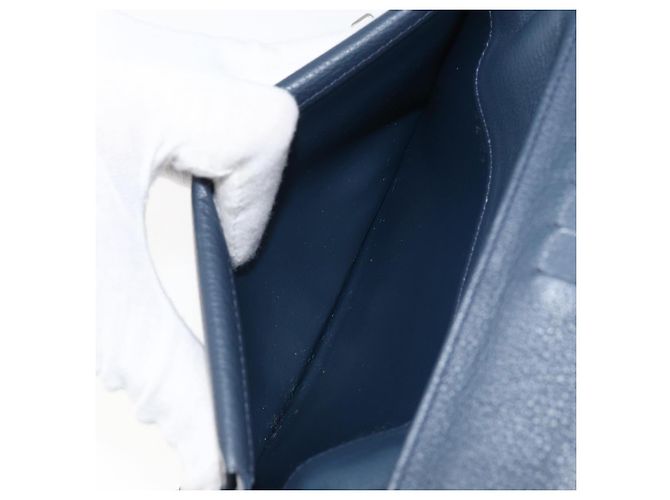 Portafoglio Verticale in Pelle Taurillon Clemence LOUIS VUITTON M58823 Auth bs34331 Blu navy - vista 23