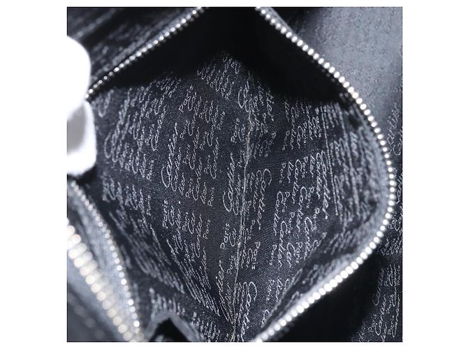 Cartier Borsa Clutch Pasha in Pelle Argento Nero Auth am11169A - vista 12