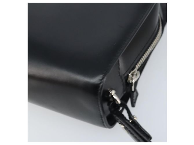 Cartier Borsa Clutch Pasha in Pelle Argento Nero Auth am11169A - vista 15